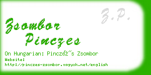 zsombor pinczes business card